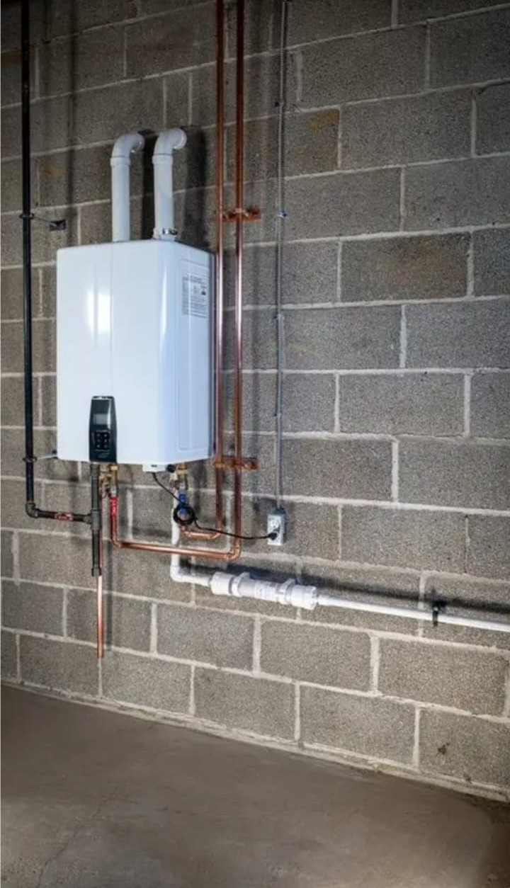 Water heater installation complete
